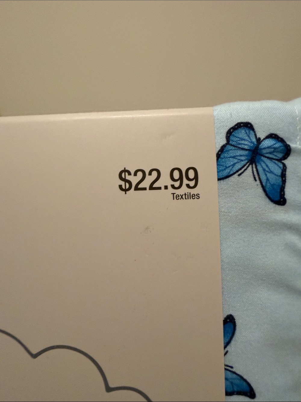 Dorm Well Twin XL 3-Piece Sheet Set - Blue Butterfly - Picture 5 of 5